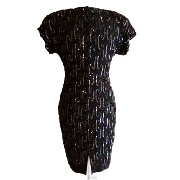 Vintage Stenay Silk Sequin Dress - Picture 2 of 6